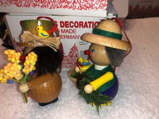 STEINBACH Wood Christmas Ornament Germany Vintage 2 Bird Watchers 2