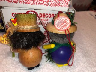 STEINBACH Wood Christmas Ornament Germany Vintage 2 Bird Watchers 3