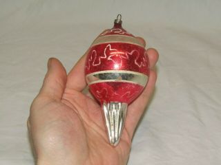 German Antique Glass Figural Ice Cream Cone Vintage Christmas Ornament 1930 