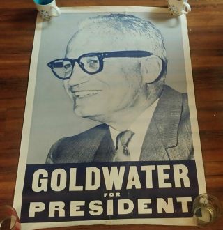 25 X 38 Inch 1964 Barry Goldwater For President Poster