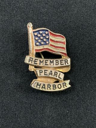 Vintage Wwii " Remember Pearl Harbor " Lapel Pin By Ln