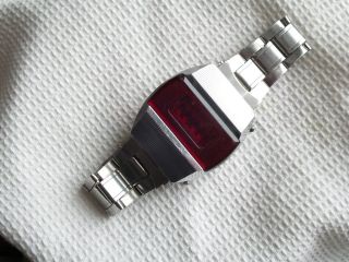 Vintage Pulsar Elektronika 1 First Russian Ussr Digital Red Led Wrist Watch 2268