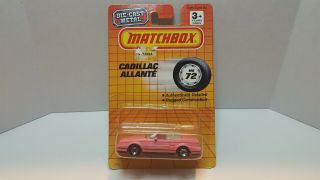1990 Matchbox Cadillac Allante.  Mb 72.  Die - Cast Metal.