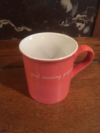 Love Your Mug Good Morning Gorgeous Ceramic Coral & White Coffee Tea Cup
