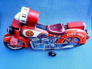 Tin Masudaya Modern Toys Huge Motorcycle Or Restoration 11.  5 " Long