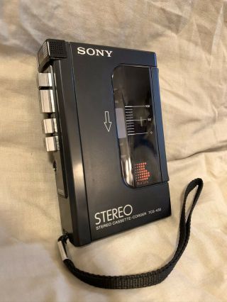 —working— Sony Tcs - 430/450 Vintage Walkman Portable Cassette Player Recorder