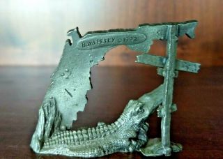 Boyd Perry 1992 Pewter Florida State Everglades with Alligator,  RF5965 2