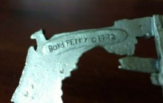 Boyd Perry 1992 Pewter Florida State Everglades with Alligator,  RF5965 3