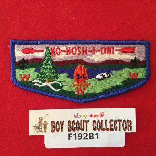 Boy Scout Oa Ko - Nosh - I - Oni Lodge 34 S3a Cb Order Of The Arrow Pocket Flap Patch