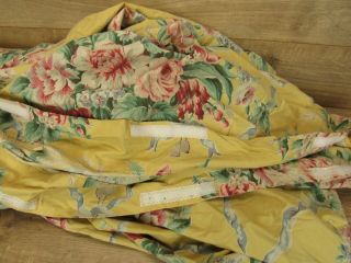 Ralph Lauren Vintage Evelyn Yellow Floral Handmade Double King Size Duvet Cover 2