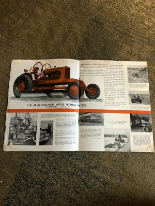Allis - chalmers W Speed Patrol Sales Brochure Booklet 8 Pages 3