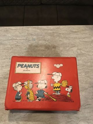 Vintage 1965 Peanuts Lunch Box Snoopy Charlie Brown King - Seeley Thermos Co