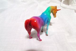 Breyer Horse Stablemate G1 Glossy Rainbow Custom Unicorn Arabian Mare