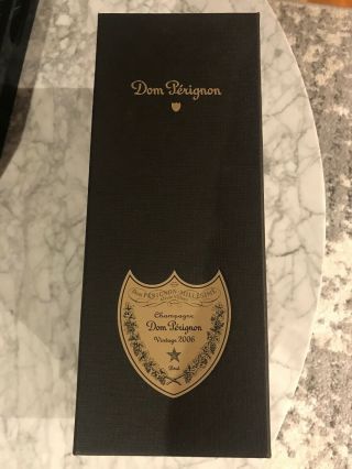 Dom Perignon Vintage 2006 Empty Champagne Box With Paperwork.  No Bottle Inculded