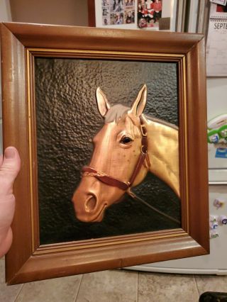 Copper Colored Tin Horse Picture