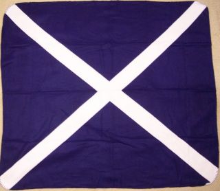 Blanket Fleece Throw National Flag Scotland Cross Of Saint Andrew 50 " X60 "