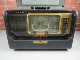 Vintage Zenith Transoceanic Model H500 Portable Tube Radio Very