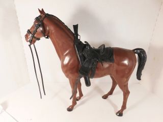 Vintage 1965 Louis Marx Best Of The West Horse W/saddle,  Tack And Rifle