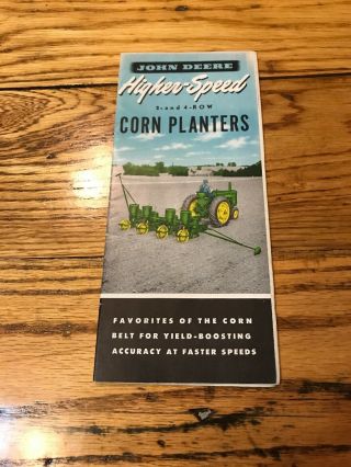 John Deere 2 And 4 Row Corn Planters Brochure 290 490 Planter 1954