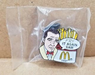 Mcdonalds European Casablanca 1.  5 " Enamel Pin Fry It Again Sam 1997 Rare