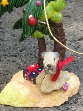 Soft Coated Wheaten Terrier Christmas Palm Tree Ornament