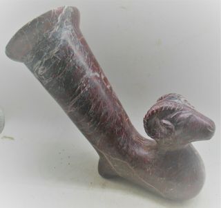 Ancient Persian Stone Rhyton In The Form Of A Ram Circa 300 - 500ad Rare