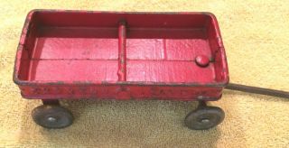 Large Painted Cast Iron " Express Flyer " Wagon Probably By Kilgore,  Early 1900 