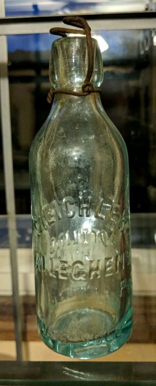 Keystone Bottling House G Eichler Squat/transitional Soda Bottle Allegheny Pa