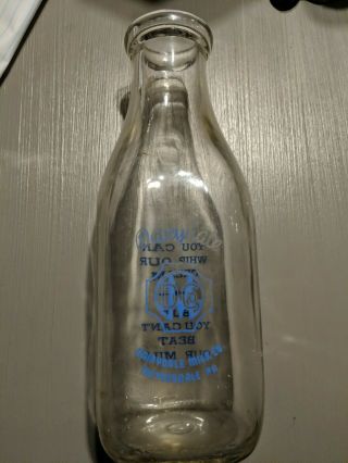 Old Advertising Milk Bottle Dairydale Milk Meyersdale Pa You Can Whip Our Cream