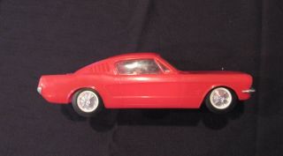 Vtg 1965 Red Ford Mustang Fastback 10 " Processed Plastics ? Toy Car White Walls