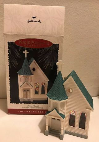Town Church 1995 Hallmark Ornament Nostalgic Houses & Shops Series 12