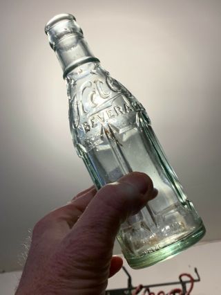 Vintage Kelly’s Beverages Glass Deco Bottle