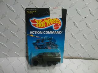 1986 Hot Wheels Action Command Green Camo Troop Convoy Truck W/black Wheels