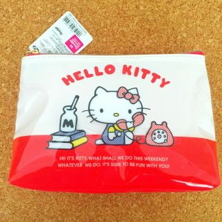 Hello Kitty Square Pen Case Cosmetics Pouch 45 Anniversary Sanrio 3