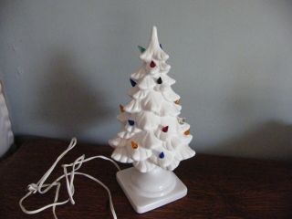 Vintage Ceramic Christmas Tree Stand Peg Lights