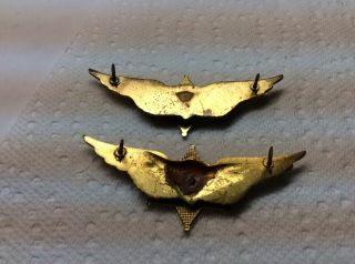 VINTAGE OBSOLETE MERCED COUNTY SHERIFF AIR SUPPORT WINGS.  AVIATION WING BADGE. 2