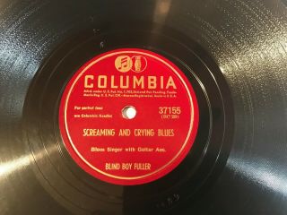 Blind Boy Fuller - Screaming And Crying Blues / She 