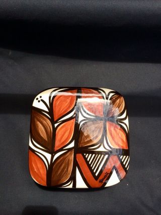 Vintage Hawaiian Ceramic Box Hand Painted And Signed