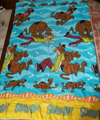 Vintage 1998 Dan River Scooby - Doo & Gang Twin Size Bed Comforter Blanket 3107