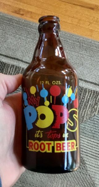 Sweet Pops Root Beer Bottle Soda Pop Painted Label Wilkes Barre Pa Advertising