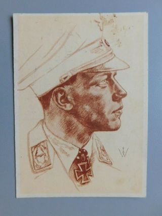 Third Reich Wwii Postcard,  Major Wid,  Vda