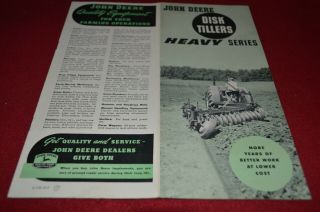John Deere Heavy Disk Tillers For 1950 Dealer 