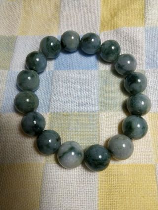 Grade A 100 Natural Burmese Jadeite Jade Beaded Bracelet A 286