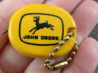 1960s John Deere Dealership Tape Measure Key Chain.  Omaha,  Nebraska