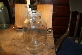 Antique Clear Knox Mason Canning Jar Half Gallon Square Keystone K 3