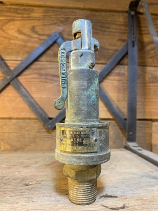 Lonergan Co.  Steam Engine Pressure Brass Valve Vintage Boiler Relief 3/4” Kdp
