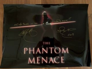 Autographed Signed Glossy Poster Darth Maul Ray Park Star Wars Phantom Menace
