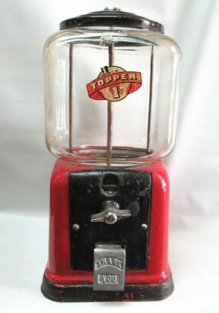 Vintage Victor Topper 1 Cent Gumball Machine