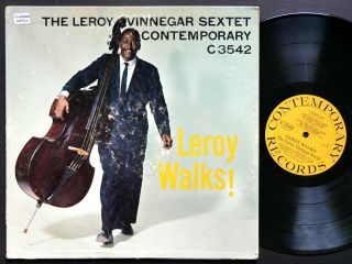 Leroy Vinnegar Sextet Leroy Walks Lp Contemporary C 3542 Us 1958 Teddy Edwards