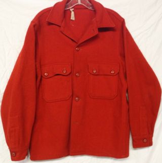 Vintage Official Boy Scout Red Wool Jacket - Button Missing - Size unknown 2